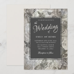 Convite O Casamento de Botânica Vintage