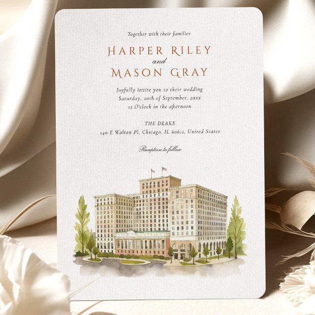 Convite O CASAMENTO DE DRAKE Chicago (Criador carregado)