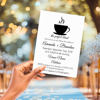 Convite O Casamento do Café: A Mistura Perfeita