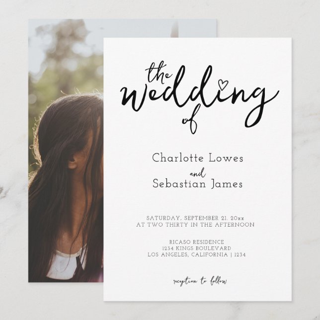 Convite O Casamento do Minimalista (Frente/Verso)