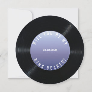 Convite O Casamento do Vinyl Record SERÁ MEU BEARER