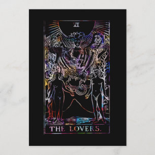 Convite O casamento dos amantes tarot card