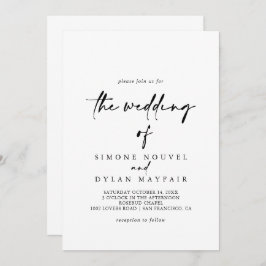 Convite O Casamento Elegante Moderno Da Caligrafia De 