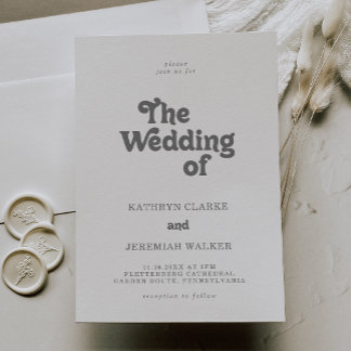 Convite O Casamento Formal Simples Do