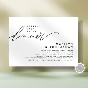 Convite O Casamento Moderno Elopement Feliz Para Sempre Ap