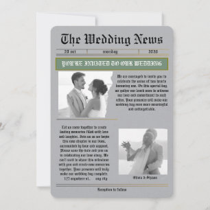Convite O Casamento Notícias Jornal Antigo Casamento
