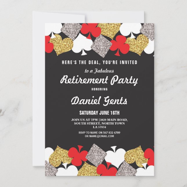 Convite O casino Royale de Las Vegas do partido de (Frente)