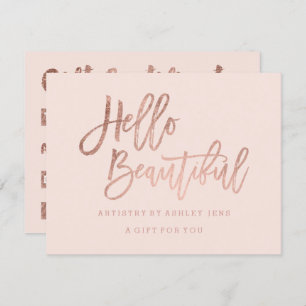 Convite O certificado de presente cora ouro cor-de-rosa