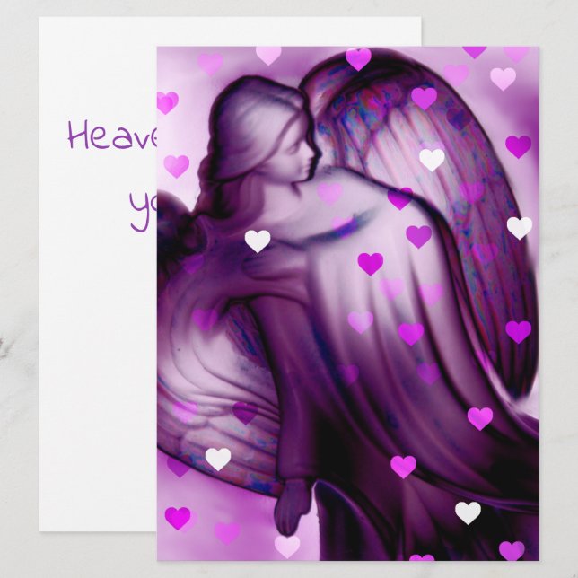 Convite O Céu Está A Enviar-Te Corações Hoje (Frente/Verso)