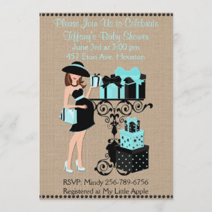 Convite O chá de fraldas azul temático do Aqua do pequen