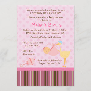 Convite O chá de fraldas da entrega especial convida [o