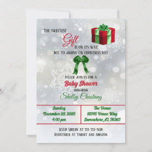 Convite O Chá de fraldas de presente mais doce