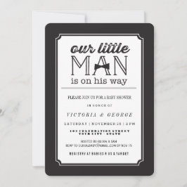 Convite O Chá de fraldas do Arco Pequeno Amarra Clássica C