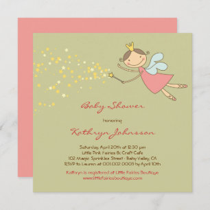 Convite O chá de fraldas doce lunático da fada & das