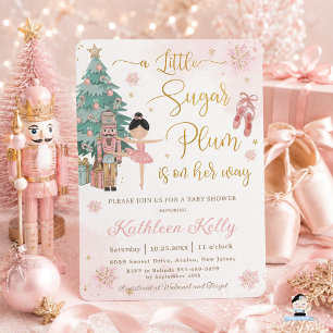 Convite O Chá de fraldas Nutcracker Winter Wonderland Girl