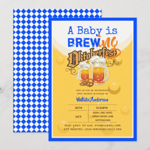 Convite O Chá de fraldas Oktoberfest Baby Está Criando C