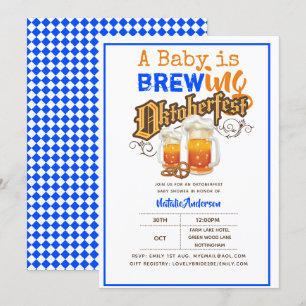 Convite O Chá de fraldas Oktoberfest Baby Está Criando C