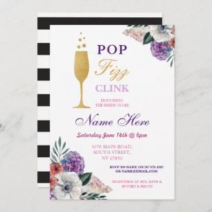 Convite O chá de panela borbulhante do Clink do Fizz do