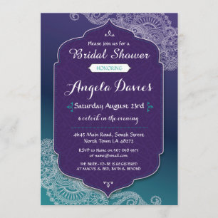 Convite O chá de panela da jóia do estilo do Henna convida