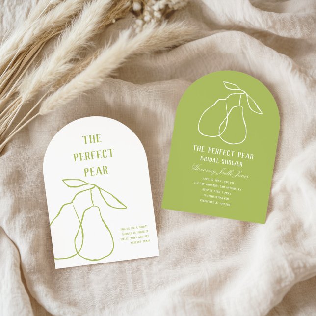 Convite O Chá de panela Desenho Perfeito Da Mão Da Pera (Criador carregado)