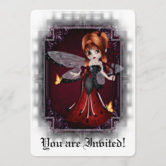 Convite O chá de panela gótico convida o joaninha pequeno
