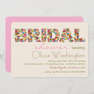 Convite O chá de panela nupcial das flores do primavera