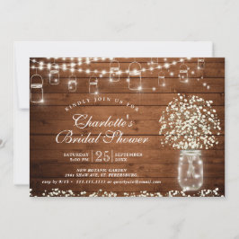 Convite O Chá de panela Russo Mason Jar Breath do Bebê