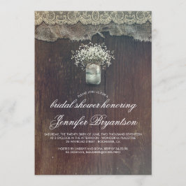 Convite O Chá de panela Russo Mason Jar Breath do Bebê