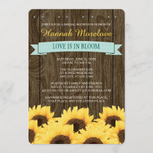 CONVITE O CHÁ DE PANELA RÚSTICO DO GIRASSOL DO AQUA