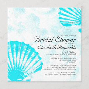 Convite O chá de panela simples do destino dos Seashells