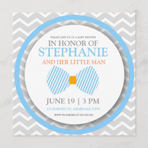 Convite O chá do bebé do laço convida