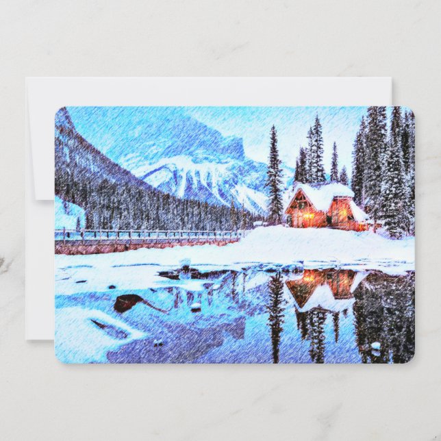 Convite O chalé artística do lago convida (Frente)