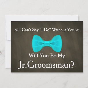 Convite O Chalkboard Será Meu Padrinho de casamento Jr.