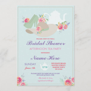 Convite O chapéu de chá de panela calça a festa de