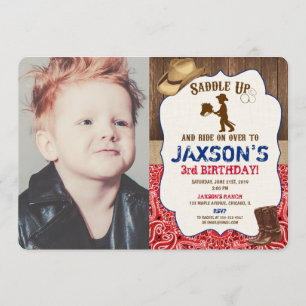 Convite O chapéu de vaqueiro carreg a foto rústica do