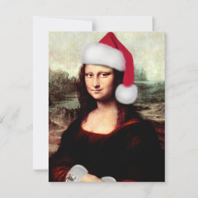Convite O Chapéu Natal de Mona Lisa (Frente)