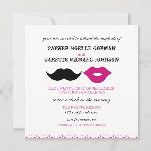 CONVITE O CHAPLIN - FUCSIA (Frente)