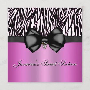 Convite O chique curvou a zebra que o impressão convida [o