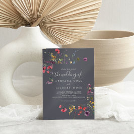 Convite O Clássico Casamento Floral Selvagem Selvagem De C