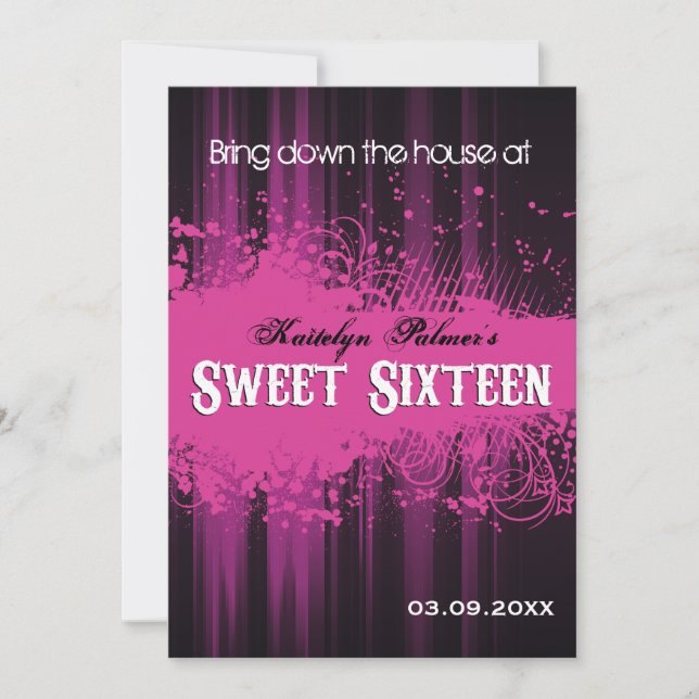 Convite O Clube Flyer parece doce 16 (Frente)