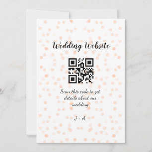 Convite O código QR de verificação do site de casamento pa