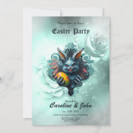 Convite O coelho Páscoa assustador,