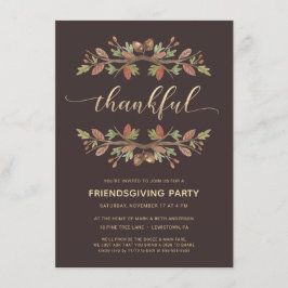 CONVITE O COMENSAL DE FRIENDSGIVING CONVIDA A FOLHA GRATA