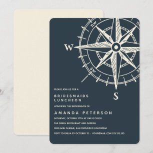 Convite O Compass Azul  Casamento de damas de ponte