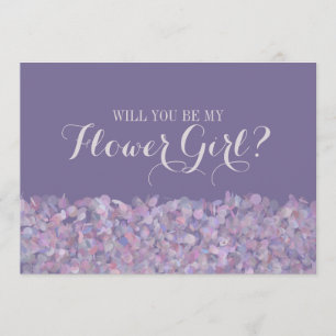 Convite O Confetti Roxo Vai Ser A Minha Menina Flor
