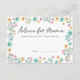 Convite O conselho do chá de fraldas carda flores