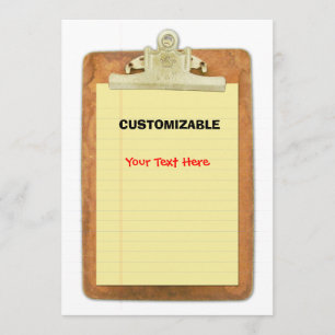 Convite O conselho & o papel de grampo personalizam