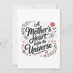 Convite O Coração de uma Mãe Abraça o Universo