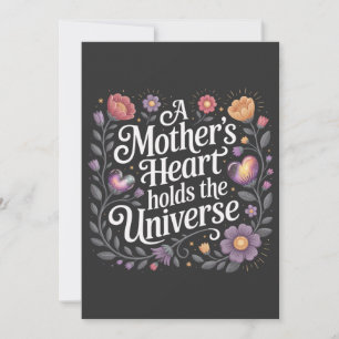 Convite O Coração de uma Mãe Segura o Universo
