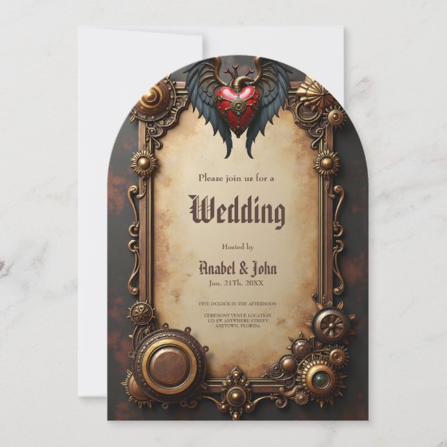 Convite O coração pulsante da mecânica, (Frente)